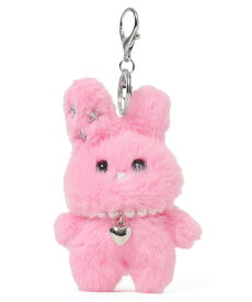 WEGO LADY'S スターラビットぬいぐるみキーホルダー ウィゴー インテリア・生活雑貨 その他のインテリア・生活雑貨 ブラック ピンク ホワイト