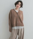 AQUAウールカシミヤVネックカーディガン