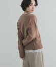 AQUAウールカシミヤVネックカーディガン