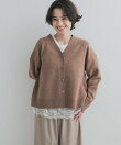 AQUAウールカシミヤVネックカーディガン