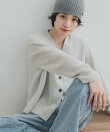 AQUAウールカシミヤVネックカーディガン