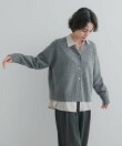 AQUAウールカシミヤVネックカーディガン