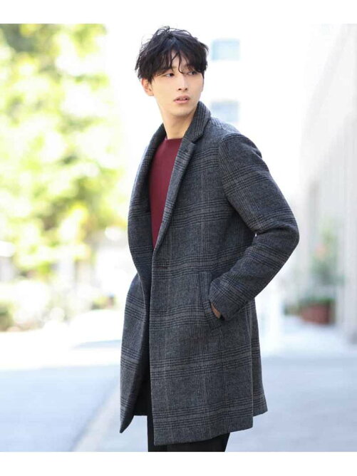 A V V ウールライトビーバーチェック柄チェスターコート Rakuten Fashion 楽天ファッション 旧楽天ブランドアベニュー Bk6857