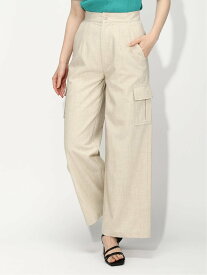 【SALE／56%OFF】MISCH MASCH 麻調カーゴロングパンツ ミッシュマッシュ パンツ カーゴパンツ ベージュ ブラウン【送料無料】