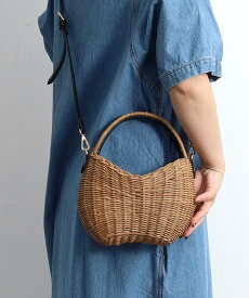 【SALE／30%OFF】COOCO ラタンワンハンドルカゴバッグ プードゥードゥー バッグ かごバッグ ベージュ ブラウン【送料無料】