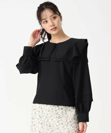 31 Sons de mode TT538107 ビッグカラーブラウス トランテアン ソン ドゥ モード トップス シャツ・ブラウス ホワイト ブラック【送料無料】