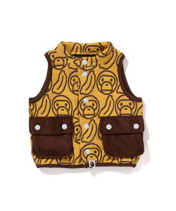 �ySALE�^50%OFF�zA BATHING APE PIRATE STORE BANANA MILO KNIT JACQUARD VEST �A �x�C�V���O �G�C�v �p�C���[�c�X�g�A �W���P�b�g�E�A�E�^�[ �u���]���E�W�����p�[ �C�G���[ �l�C�r�[�y���������z
