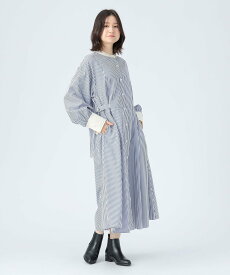 【SALE／30%OFF】BEAMS HEART WOMEN 【4/2新規値下げ】クレリック ベルト シャツワンピース 26SS ウォッシャブル 着回し ビームス ハート ワンピース・ドレス シャツワンピース レッド ネイビー グリーン【送料無料】