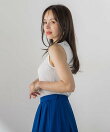 LUCINDAリブノースリーブニット