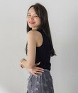 LUCINDAリブノースリーブニット