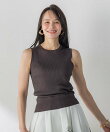 LUCINDAリブノースリーブニット