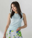 LUCINDAリブノースリーブニット