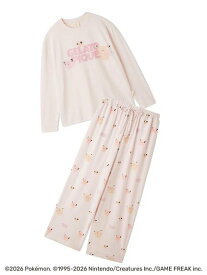 gelato pique 【ポケモン】【ユニセックス】ワンポイントロンT&ロングパンツセット ジェラートピケ トップス カットソー・Tシャツ ピンク イエロー【送料無料】