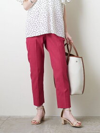UNITED ARROWS UBC ドビー カラー スリムパンツ 21SS ユナイテッドアローズ パンツ/ジーンズ クロップド/半端丈パンツ ピンク カーキ ネイビー【送料無料】