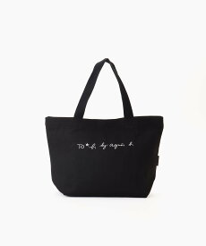 To b. by agnes b. WU34 SAC ロゴ キャンバス トートバッグ アニエスベー バッグ トートバッグ ブラック【送料無料】