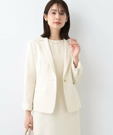 【SALE／50%OFF】INDIVI 【洗える/スーツ】テーラードカラージャケット インディヴィ スーツ・フォーマル セットアップスーツ ホワイト グレー ネイビー【送料無料】