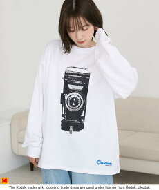 【SALE／34%OFF】coen 【Kodak/コダック】カメラグラフィックプリントTシャツ コーエン トップス カットソー・Tシャツ ブラック ホワイト