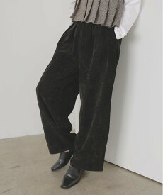 LIAN ベロアタックワイドパンツ リアン パンツ その他のパンツ ブラック ブラウン ベージュ ホワイト【送料無料】