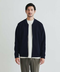 【SALE／50%OFF】TAKEO KIKUCHI ニットライクジャージ ブルゾン タケオキクチ ジャケット・アウター ブルゾン・ジャンパー ネイビー グレー【送料無料】