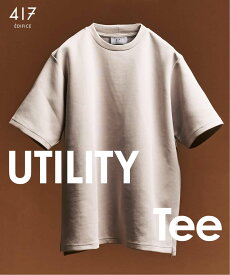 417 EDIFICE utility everyday Tシャツ "接触冷感&速乾&アンチピリング" フォーワンセブン エディフィス トップス カットソー・Tシャツ グレー ブラック ブルー ホワイト