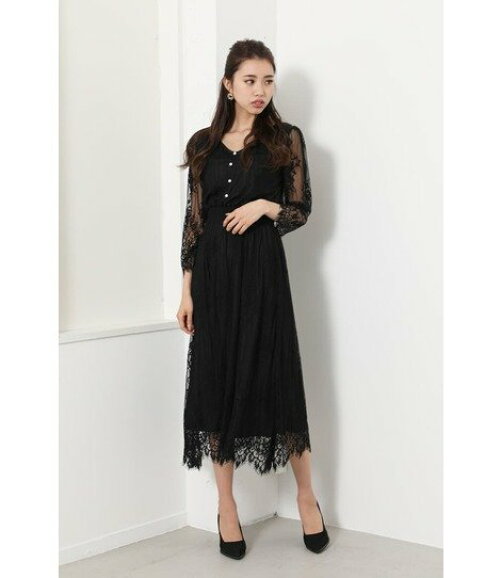 Rienda レースウエストシャーリングワンピース Rakuten Fashion 楽天ファッション 旧楽天ブランドアベニュー Bu6859