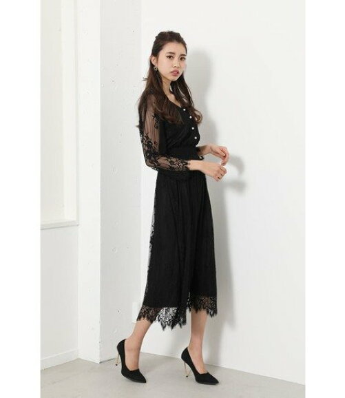 Rienda レースウエストシャーリングワンピース Rakuten Fashion 楽天ファッション 旧楽天ブランドアベニュー Bu6859