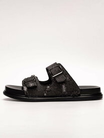 【SALE／54%OFF】SVEC ダブルベルト コンフォートサンダル シュベック シューズ・靴 サンダル ブルー ブラック