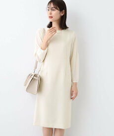 【SALE／40%OFF】INDIVI 【洗える/スーツ】ストレートラインワンピース インディヴィ ワンピース・ドレス その他のワンピース・ドレス グレー ホワイト ネイビー【送料無料】