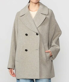 Bshop TICCA ｜ ウール Pコート WOMEN ビショップ ジャケット・アウター その他のジャケット・アウター ネイビー ベージュ【送料無料】