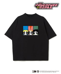 cross marche �yThe Powerpuff Girls/�p���[�p�t_�K�[���Y �z�I�[�o�[�T�C�Y�����v�����gT�V���c/ Over Harf Sleeve T-shirt�sUNI �N���X�}���V�F �g�b�v�X �J�b�g�\�[�ET�V���c �u���b�N �z���C�g�y��������