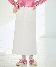 ROPE' PICNIC R ホワイトデニムAラインスカート ロペピクニック スカート その他のスカート ホワイト【送料無料】