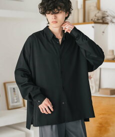 Rocky Monroe 新色追加 接触冷感 オーバーサイズレギュラーカラー長袖シャツ ロッキーモンロー トップス シャツ・ブラウス ネイビー グレー ブルー ブラック ホワイト ブラウン【送料無料】