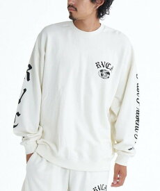 SELECT BRANDS RVCA/ルーカ VA WORLD WIDE CR トレーナー(MENS) ジャックローズ トップス スウェット・トレーナー ホワイト ブラック グレー【送料無料】
