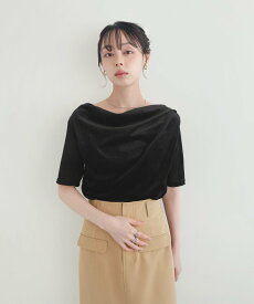 LIAN シアーベロアドレープトップス リアン トップス カットソー・Tシャツ グレー ブラウン ブラック【送料無料】