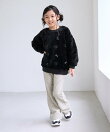 【KIDS/キッズ】リボン*ハート刺繍ボアプルオーバー