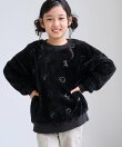 【KIDS/キッズ】リボン*ハート刺繍ボアプルオーバー