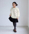 【KIDS/キッズ】リボン*ハート刺繍ボアプルオーバー