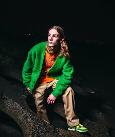 ROYAL FLASH SAINT MICHAEL/セント マイケル/CARDIGAN/MOHAIR/GREEN ロイヤルフラッシュ トップス ニット グリーン【送料無料】