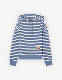 Maison Kitsune Maison Kitsune/(M)OVERSIZE STRIPED HOODIE メゾン キツネ トップス パーカー・フーディー ブルー【送料無料】