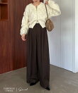 【新色ベージュ・累計3万本突破!】2タックワイドパンツ