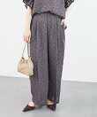 リネンライクスラブドットタックパンツ