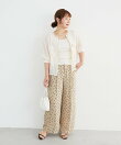 リネンライクスラブドットタックパンツ