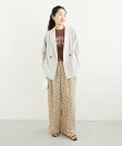 リネンライクスラブドットタックパンツ