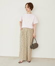 リネンライクスラブドットタックパンツ