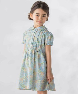 BeBe Petits Pois Vert �ԕ��t�����ݕt�������s�[�X(95~150cm) �x�x �I�����C�� �X�g�A �����s�[�X�E�h���X �����s�[�X �u���[ �x�[�W���y���������z
