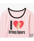 atmos pink x Britney Spears I LOVE Britney LS T-shirt PINK