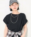 フレンチスリーブTシャツ/ タック入りTシャツ