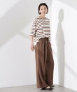 パネルボーダーワイドトップス