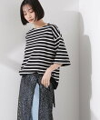 パネルボーダーワイドトップス