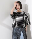 パネルボーダーワイドトップス